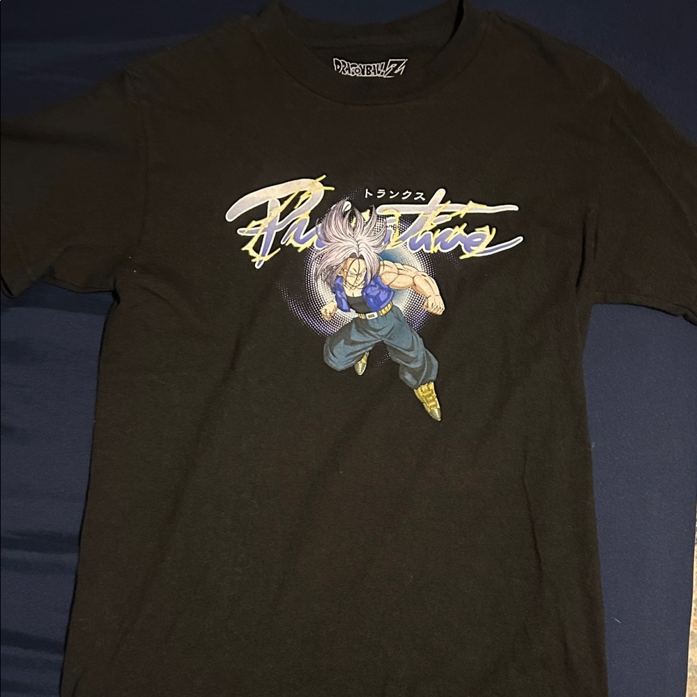 Primitive Black Graphic Tee with Anime Design